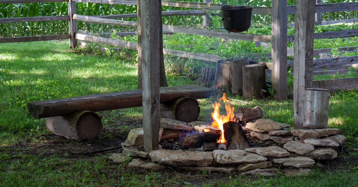 Strips of venison jerky hanging on wooden dowels over a smoky campfire in a forest camp setting